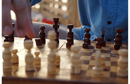 Competitive strategy chess pieces